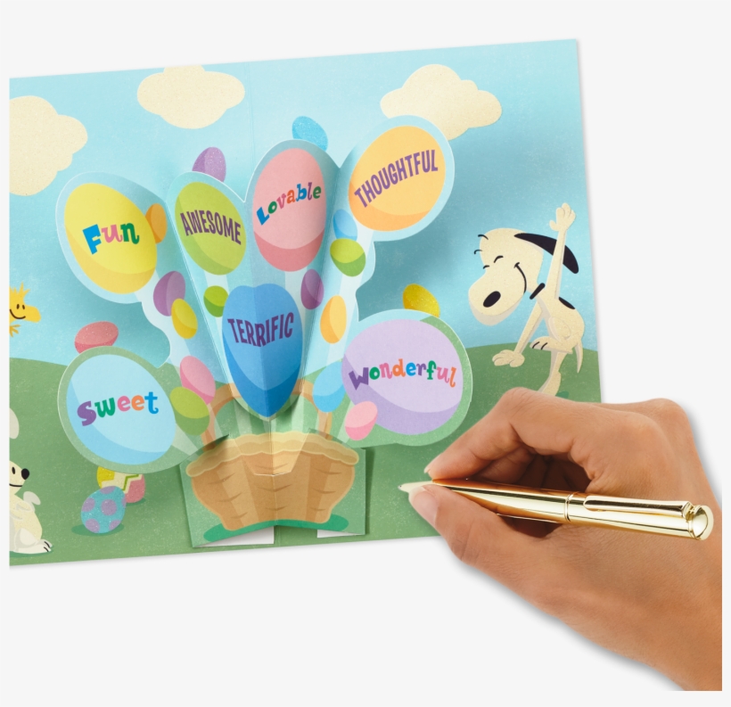 Peanuts® Snoopy Easter Card With Pop-up Eggs, transparent png #9708182