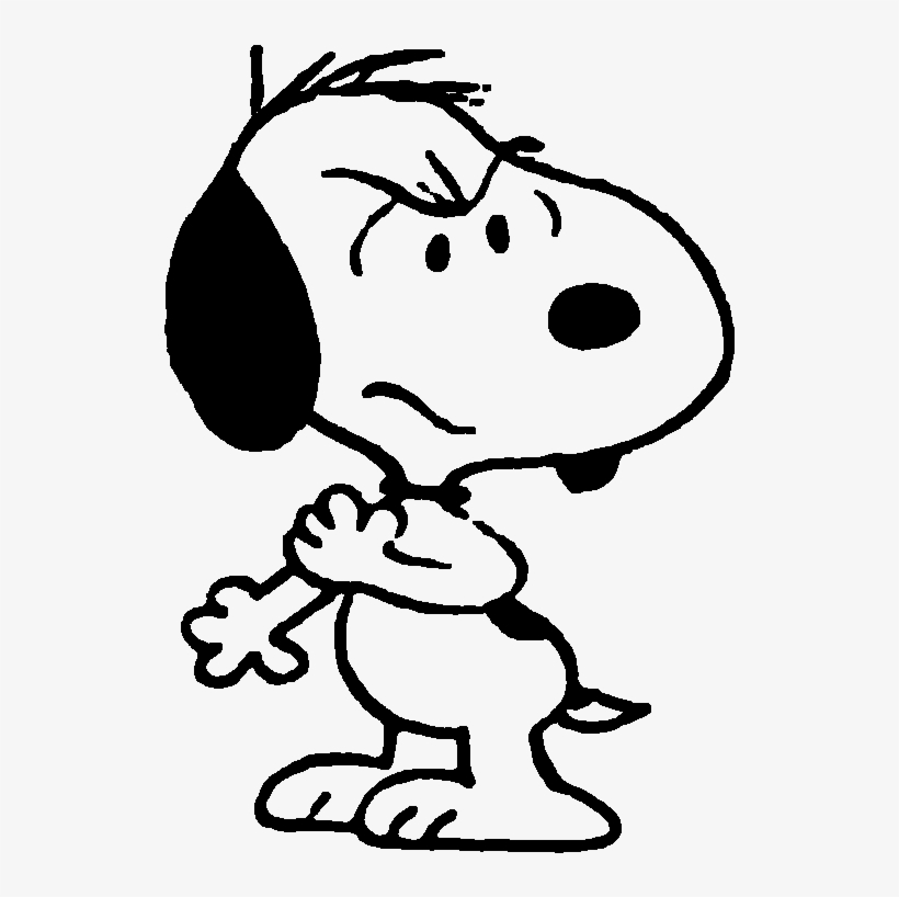 Snoopy Serious By Bradsnoopy97 - Cartoon, transparent png #9708503