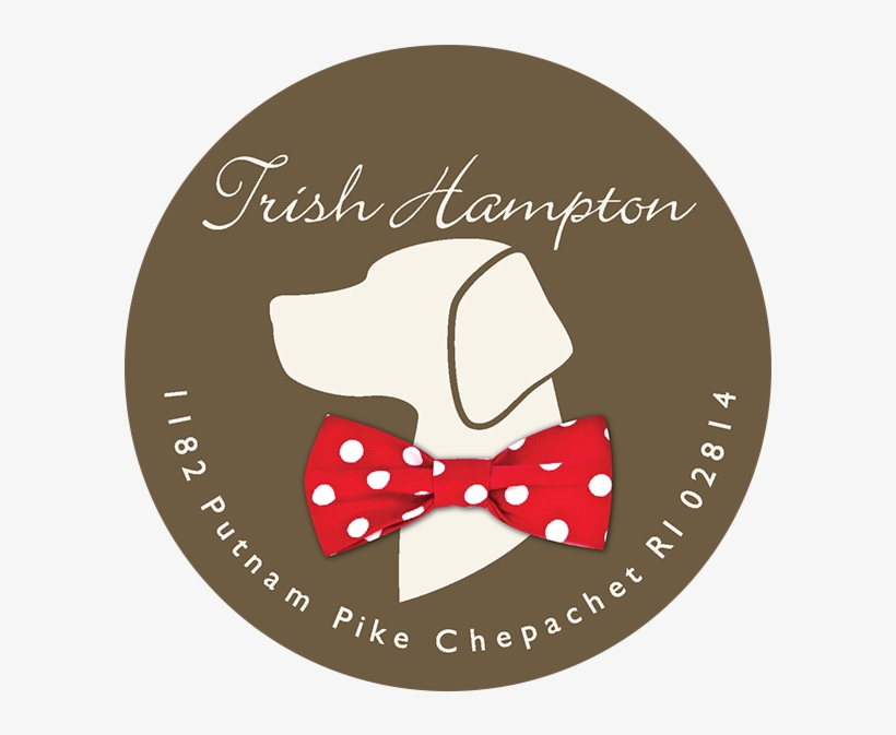 Trish Hampton Circular Logo With Dog Bowtie - Trish Hampton, transparent png #9709531