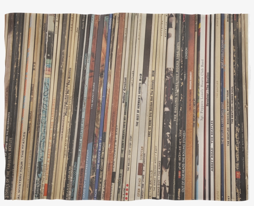 Retro Fleece Blanket, Vinyl Record Albums, British - Shelf, transparent png #9709834