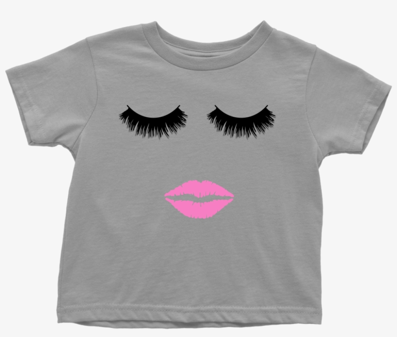 Lips & Lashes - Toddler Christmas Shirt, transparent png #9709965