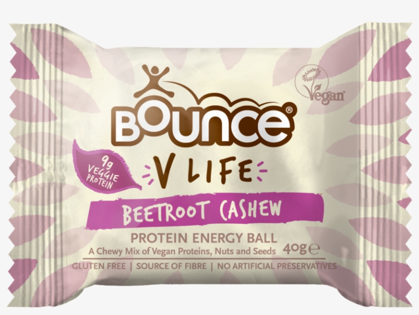 Bounce V-life Cashew & Beetroot Protein Energy Ball - Bounce Protein Balls Vegan, transparent png #9710225