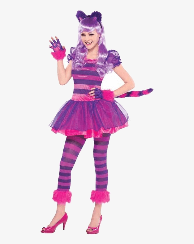 Teen Cheshire Cat Costume - Girly Halloween Costumes For Teens, transparent png #9711046