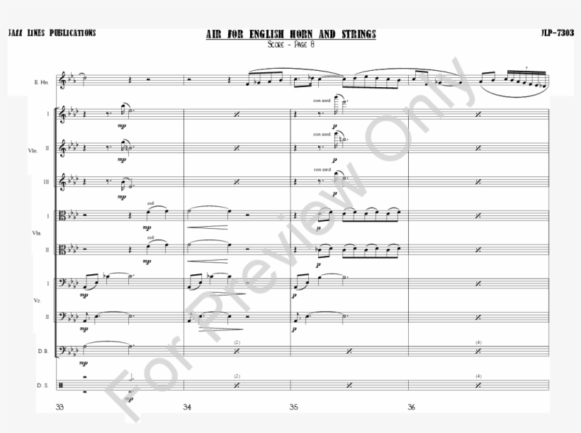 Air For English Horn And Strings Thumbnail - Document, transparent png #9711249