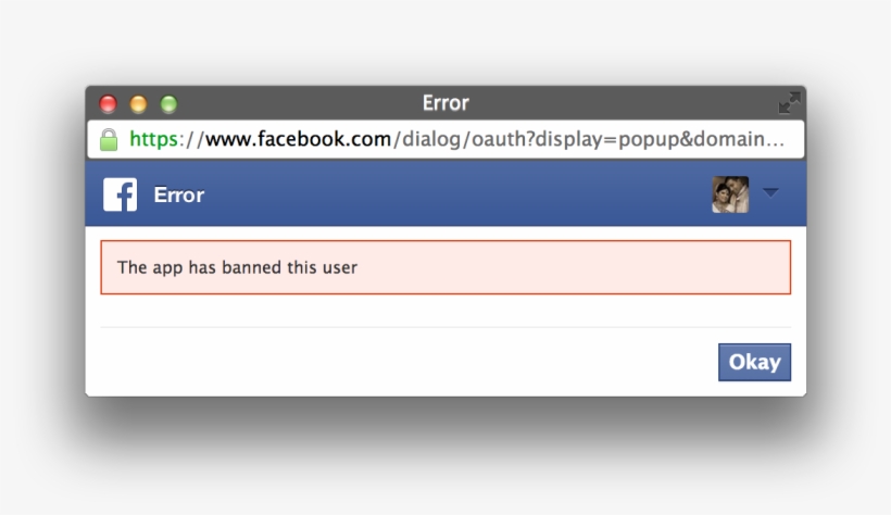 User Banned Message - Facebook, transparent png #9711421