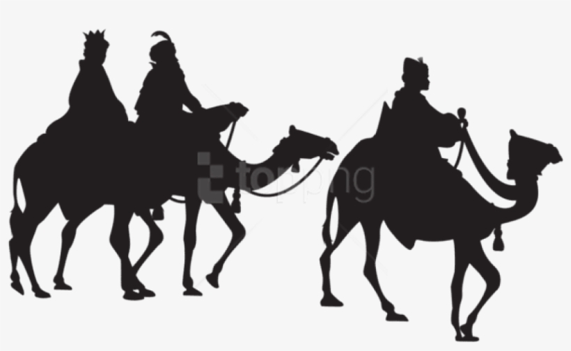 Free Png Three Kings Silhouette Png - 3 Wise Men Silhouette Png, transparent png #9711427