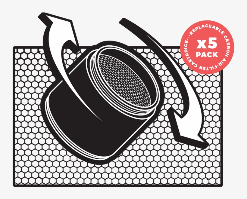 Replaceable Cartridge Cloudvault Carbon Air Filter - Pop Art Lips, transparent png #9711462