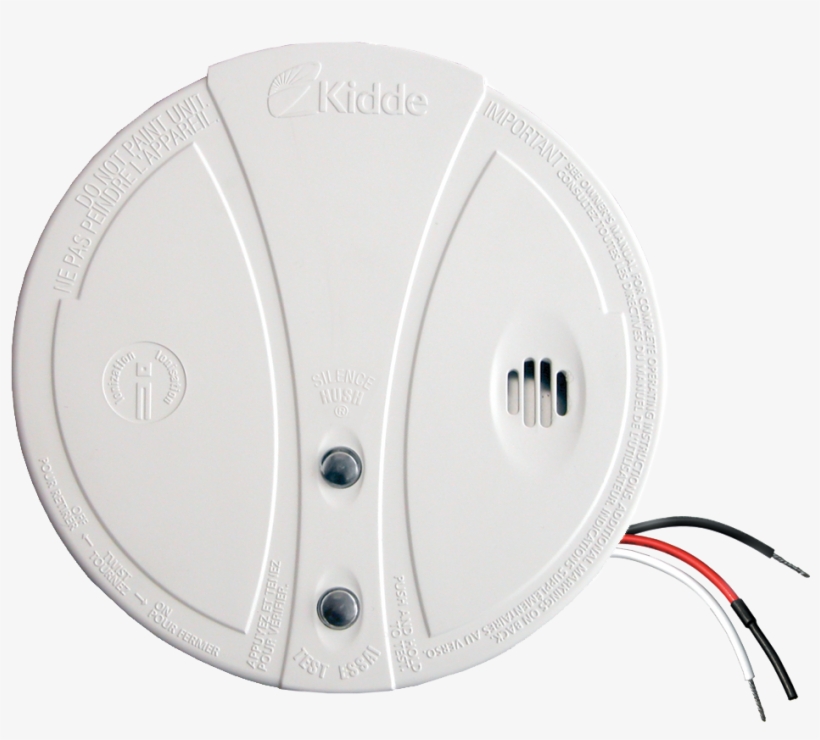 120v Hardwire Smoke Alarm With Hush® Alarm Silencer - Kidde Smoke Detector, transparent png #9711524