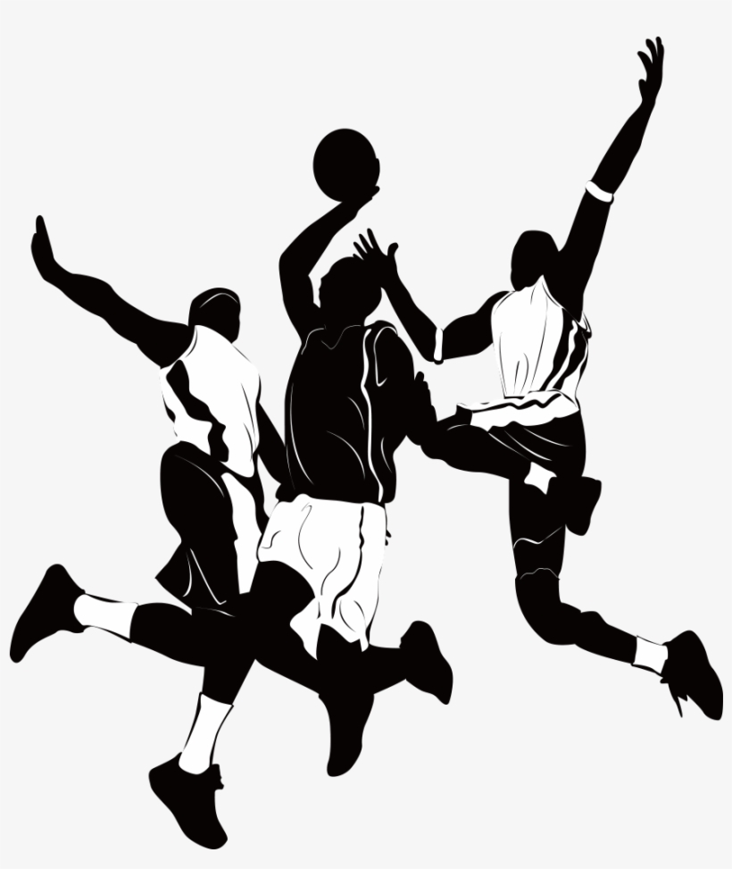 Basketball Player Athlete Sport Projection Physical - Basketball Silhouette Images Png, transparent png #9712054