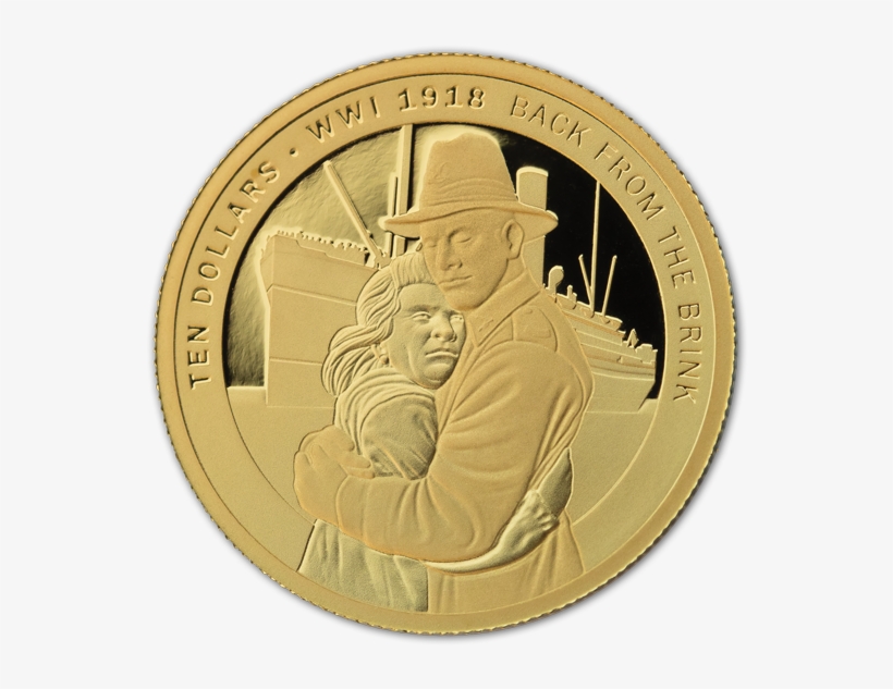 1918 Back From The Brink Gold Proof Coin, transparent png #9712499