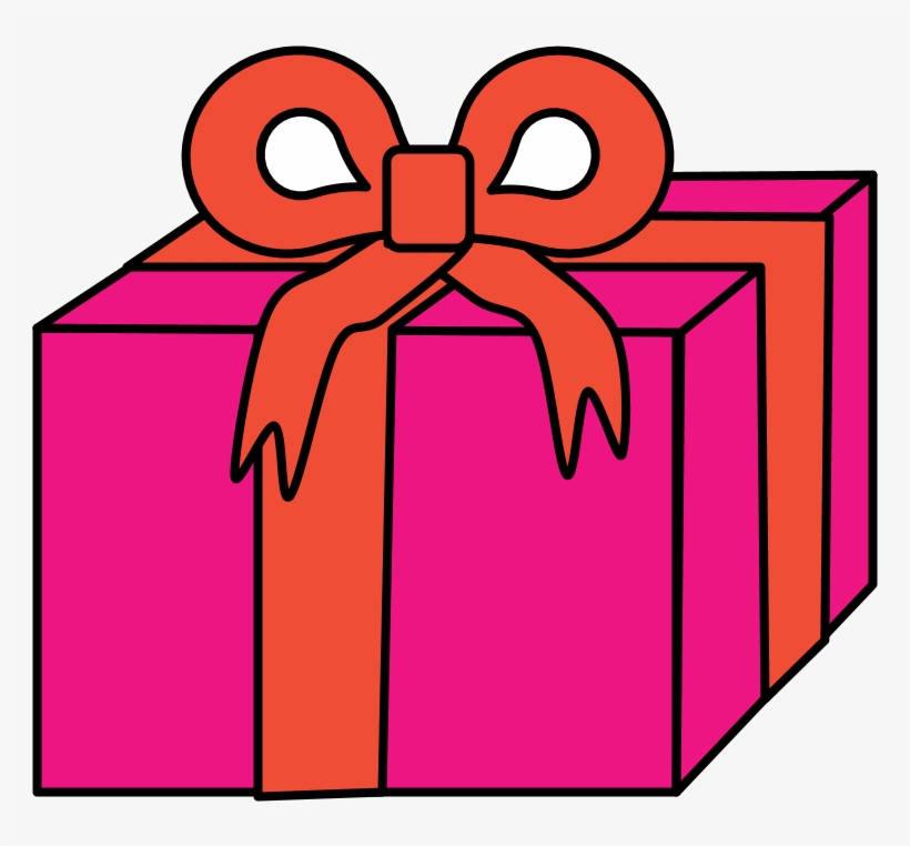 Gift, Magenta Wrapping Paper, Red Ribbon, Png, transparent png #9712817