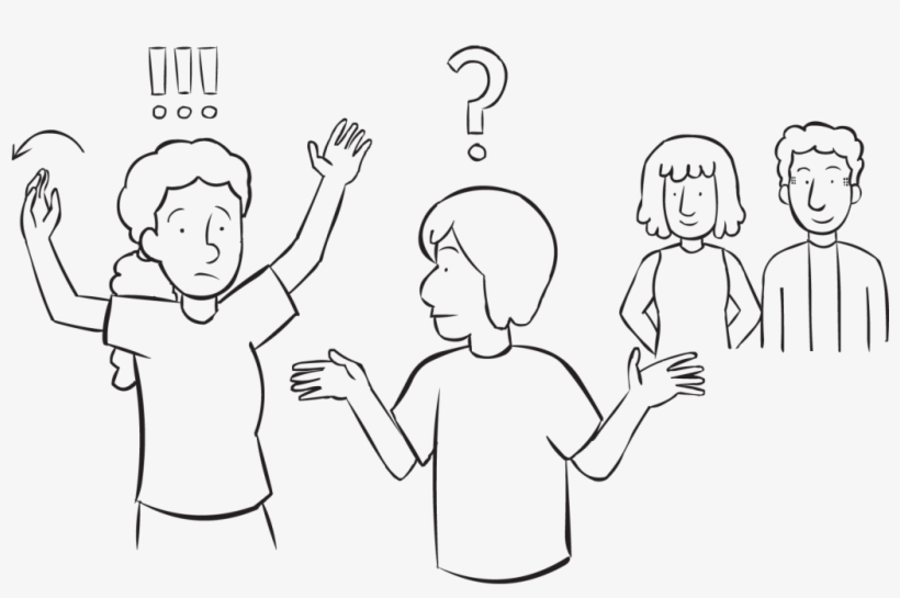 Back Group Of People Looking Puzzled Trying To Find - Mute People Png, transparent png #9713226