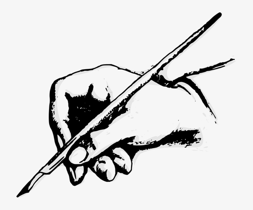Quill Clipart Hand Holding - Hand Writing Images Clipart, transparent png #9714793