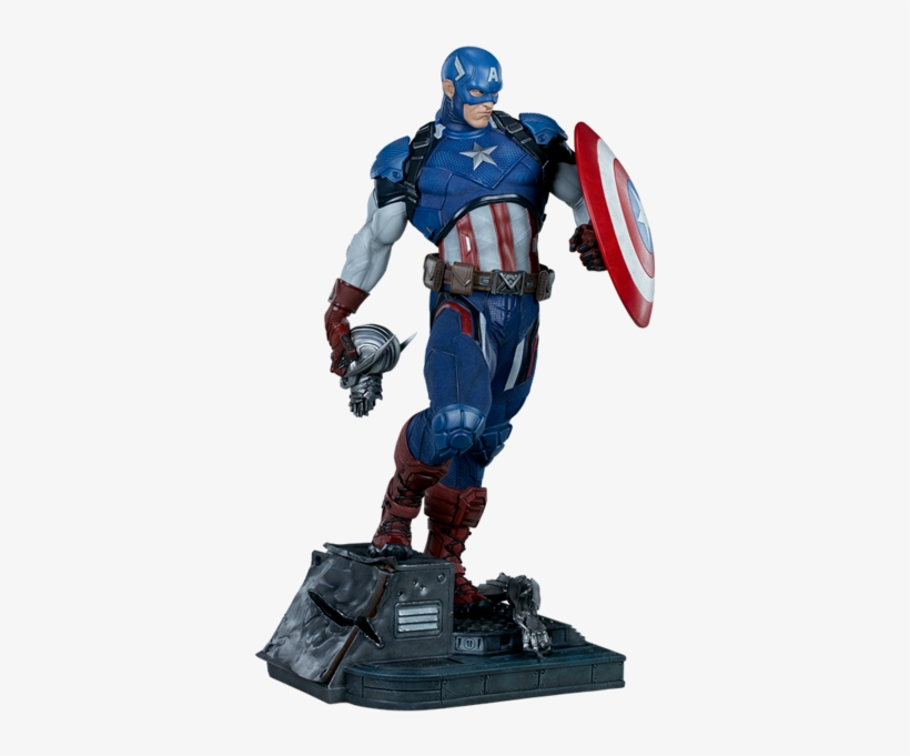 Captain America Sideshow Statue, transparent png #9715962