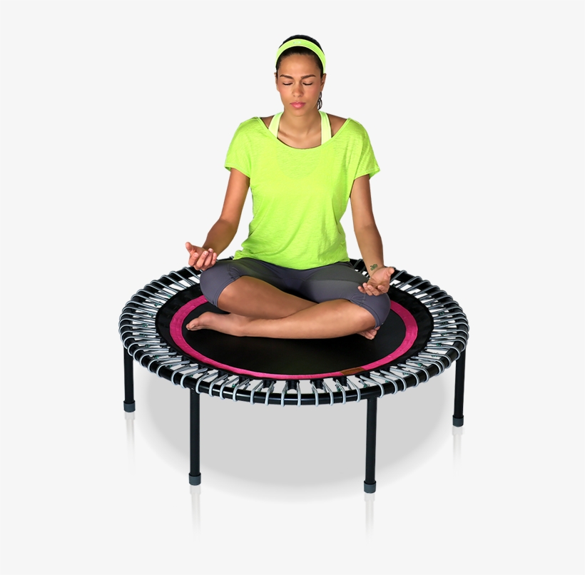 A Woman Sits Meditating Cross Legged On A Bellicon® - Trampolin Bellicon, transparent png #9716470
