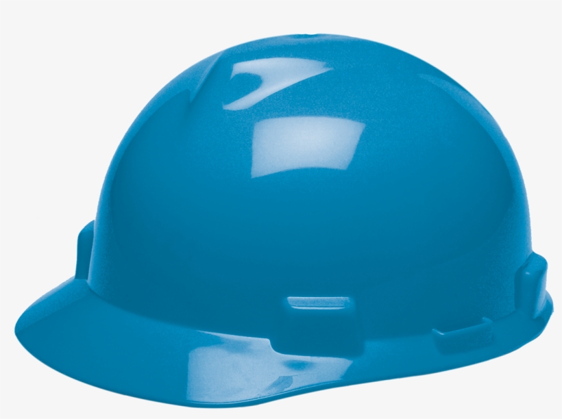 Blue Msa Hard Hat With Fas Trac Suspension Image - Black Hard Hat, transparent png #9718846