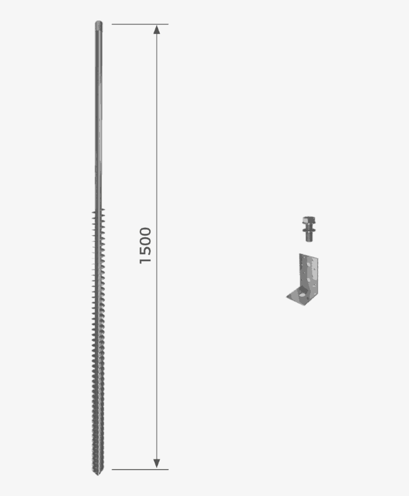 Groundplug® Twistertm Footing M16/1500mm - Shower Base, transparent png #9719571