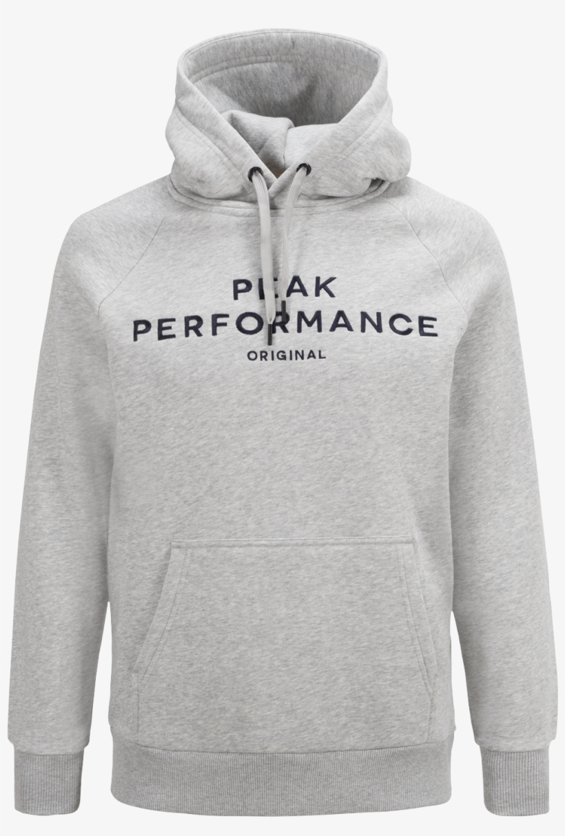 Men's Logo Hood Med Grey Mel - Peak Performance Huppari Miehet, transparent png #9720158