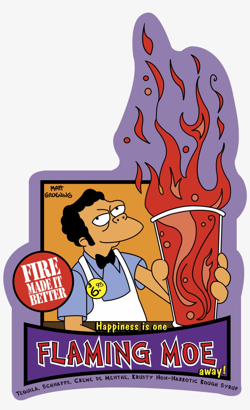 The Simpsons Logo Png Transparent - Flaming Moe's, transparent png #9720332
