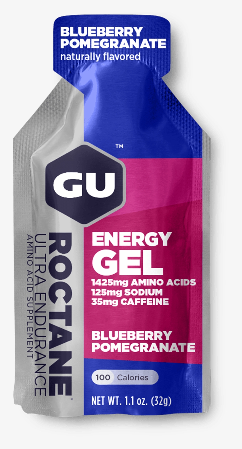 Gu Sports Nutrition 24 Pack Blueberry Pomegranate Gu - Gu Roctane Energy Gel, transparent png #9720406