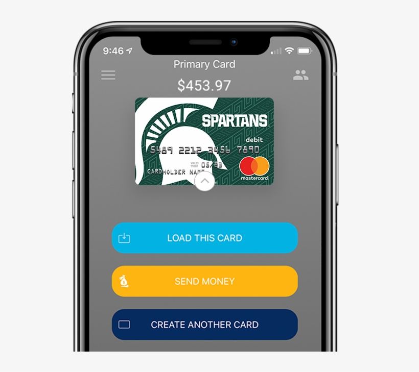 Michigan State Spartans Fancard Prepaid Mastercard - Smartphone, transparent png #9720749
