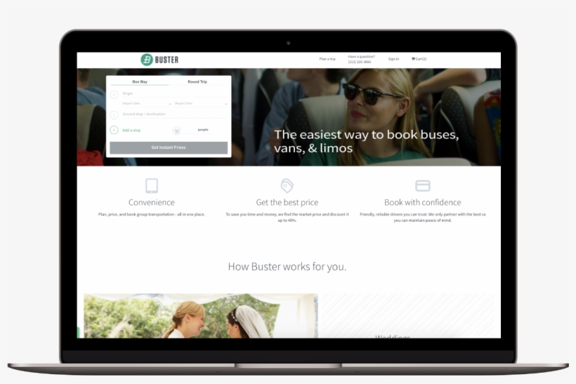 Buster Makes Booking Charter Travel Easy, Fun, And - Flat Panel Display, transparent png #9720908