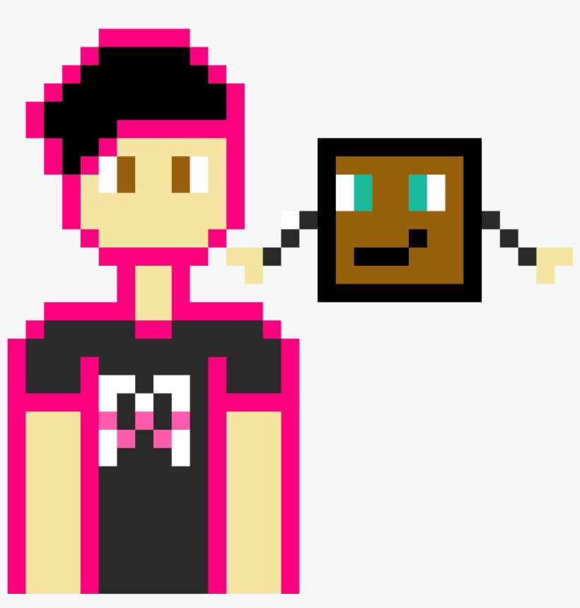 Markiplier With Tiny Box Tim - Pixel Art Santa, transparent png #9722308