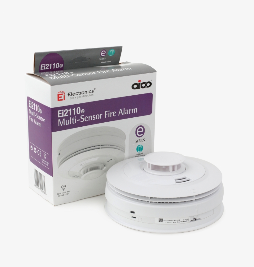 Multi Sensor Fire Alarm With Packaging Ei 2110e - Ei3024 Multi Sensor Fire Alarm, transparent png #9722318
