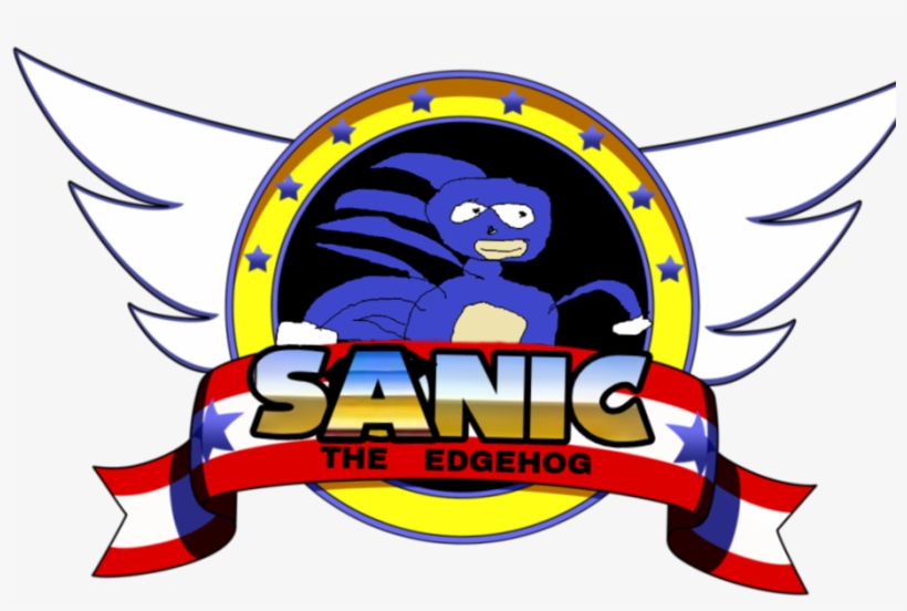Sanic Sticker - Sonic The Hedgehog Emblem, transparent png #9723137