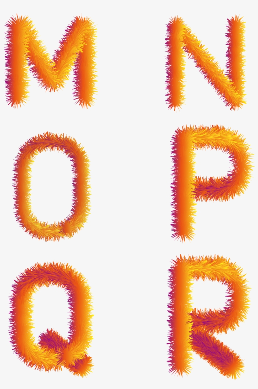 Colorful Plush Effect English Png And Vector Image - Visual Arts, transparent png #9723708