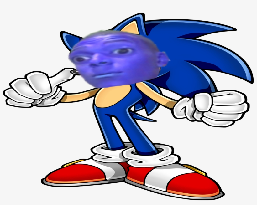 Sticker Other Mbappe Sonic Sanic - Sonic The Hedgehog Cursed, transparent png #9723835