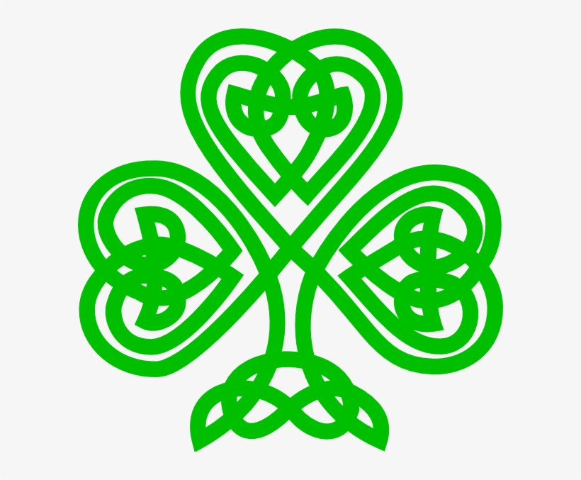 Celtic Shamrock Clip Art At Clker - Celtic Knot Irish Shamrock, transparent png #9724459