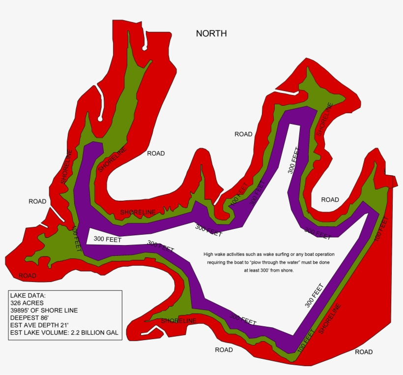 Map Of The Lake - Map, transparent png #9724780