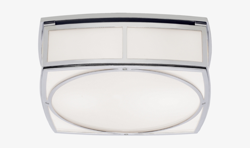Winston Large Flush Mount Polished Nickel - Lampshade, transparent png #9725473