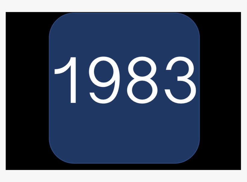 1983 Blue Boat - Sign, transparent png #9725746