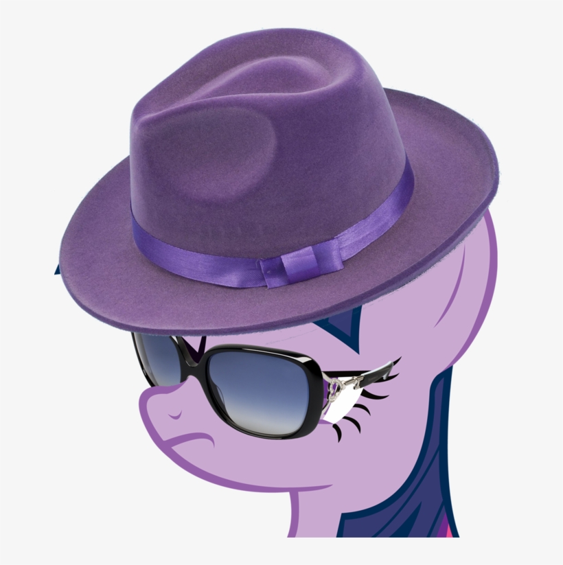 Sunglasses & Hat - Twilight Sparkle With Glasses, transparent png #9726129