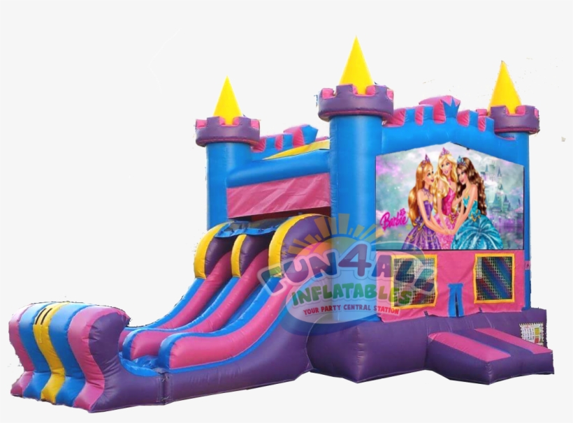 Barbie Queens Bounce Slide Rental - Barbie Bounce House Rental, transparent png #9726170