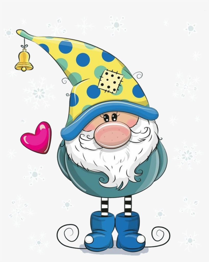 Xmas Sticker - Cartoon Gnome, transparent png #9727276