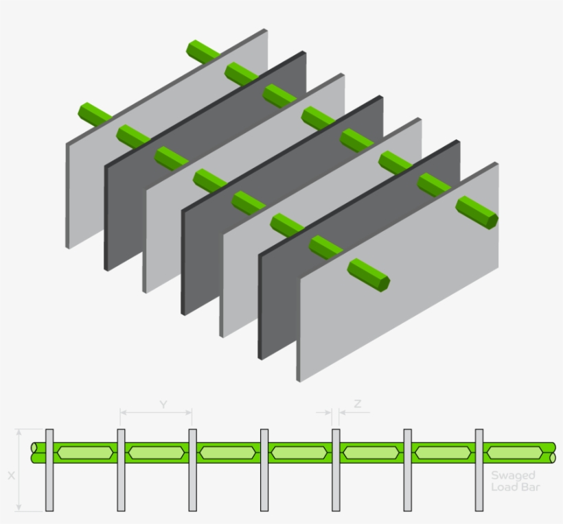 Swaged Grating Render, transparent png #9728075
