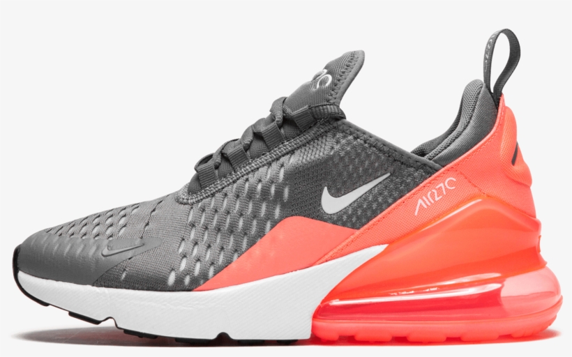 Men's Air Max 270 Gs Gunsmoke/white-lt Atmoic Pink, transparent png #9728908