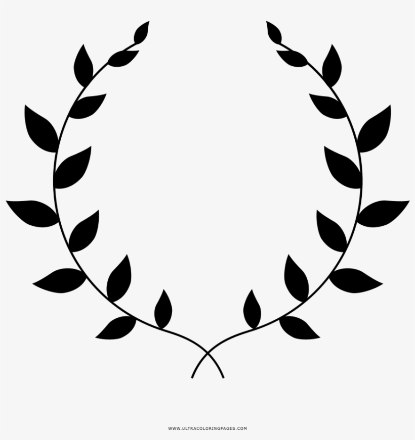 Laurel Wreath Coloring Page - Moss And More, transparent png #9729234