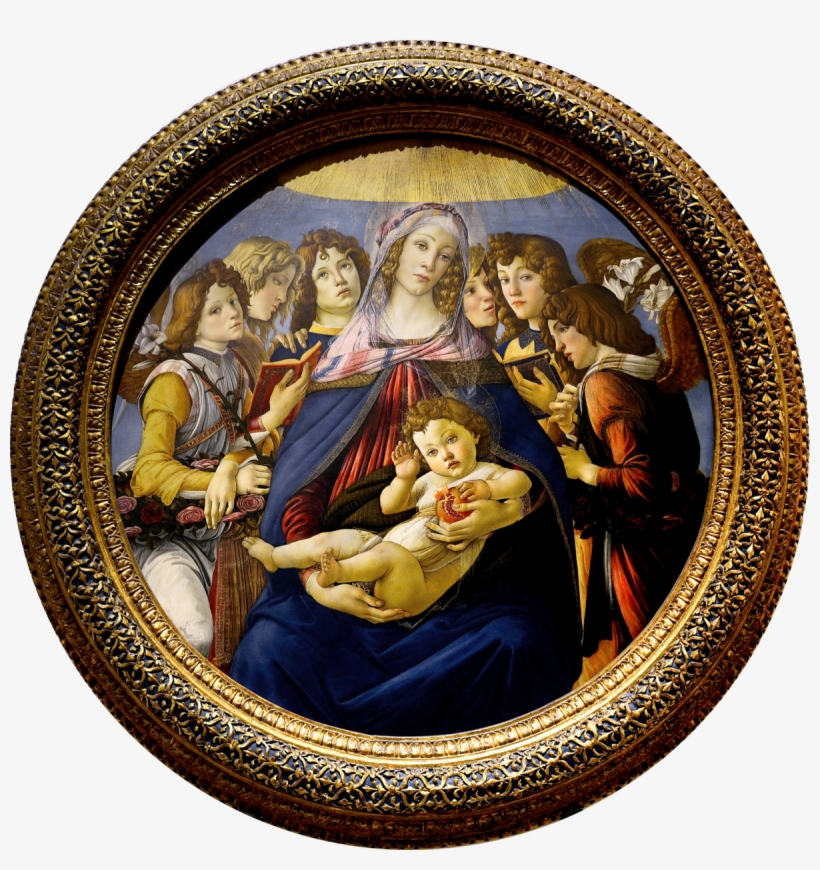 Madonna Of The Pomegranate - Madonna Della Melagrana Botticelli, transparent png #9729939
