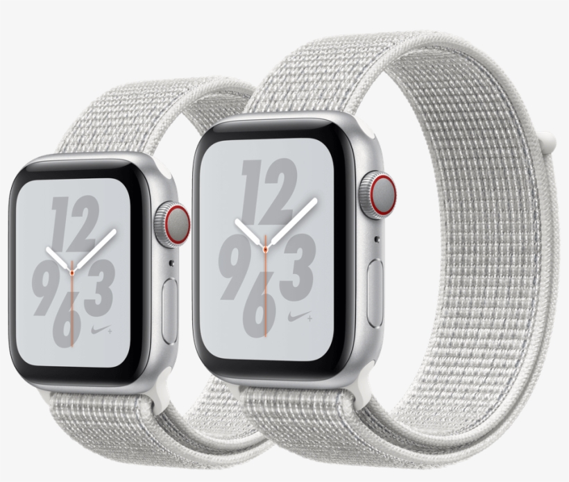 Apple Watch Nike Silver Aluminum Case With Summit White - Apple Watch 4 Nike, transparent png #9730389