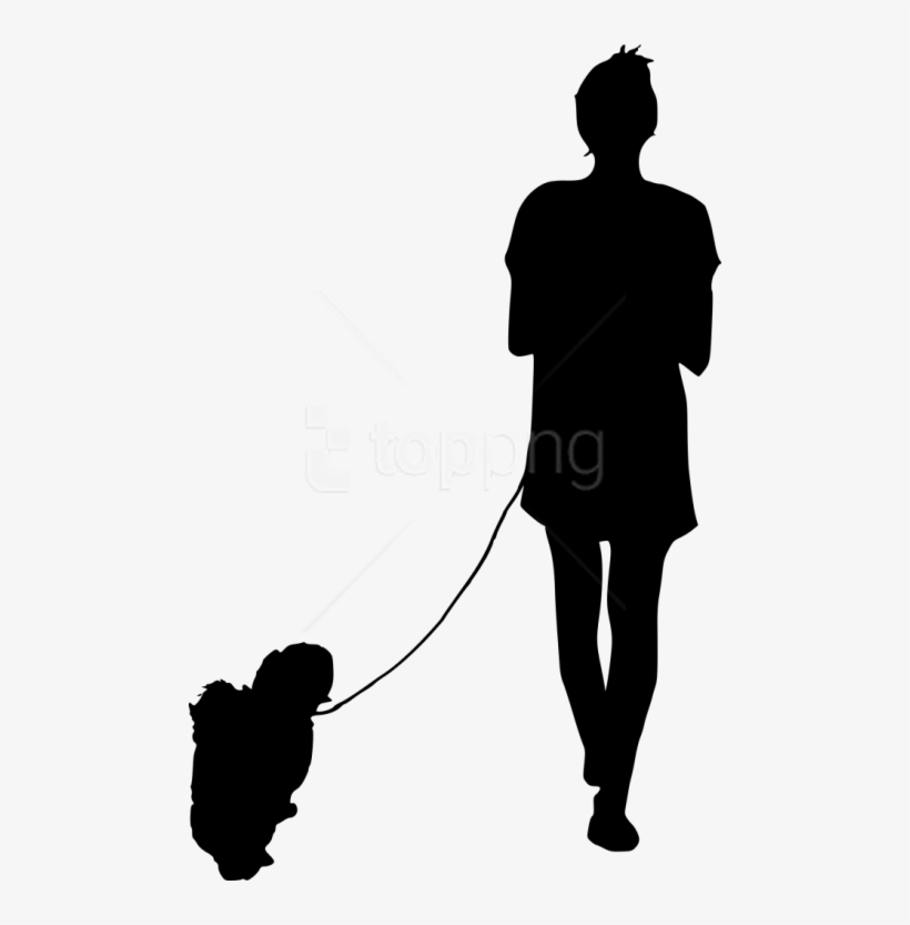 Free Png Dog Walking Silhouette Png - Silhouette Walking People Png, transparent png #9730945