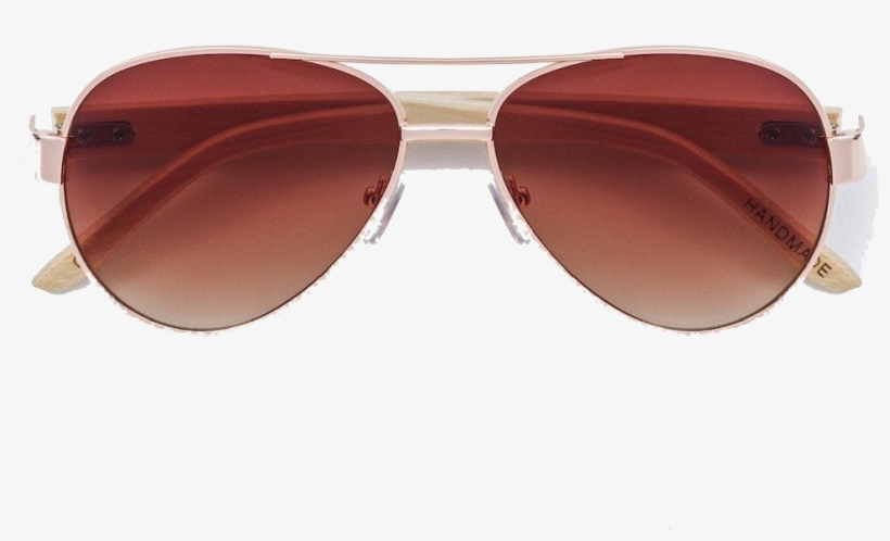 Bamboo Aviator Sunglasses - Plastic, transparent png #9731444