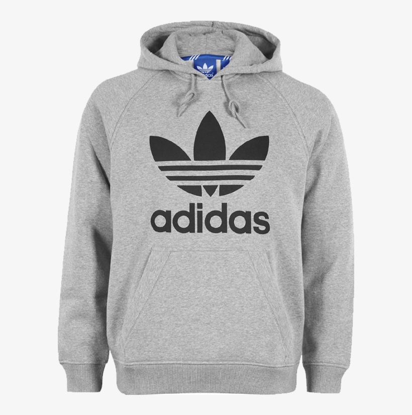 grey adidas hoodie with black logo