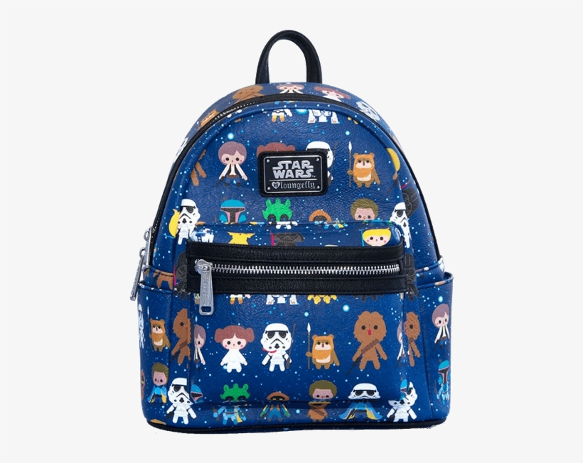 Chibi Characters Loungefly Mini Backpack - Star Wars Mini Backpack, transparent png #9732257