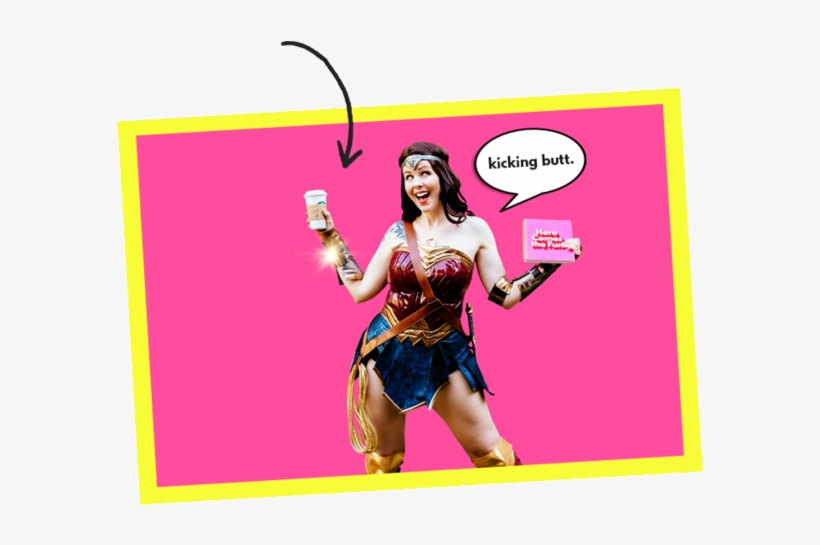 Busy Kicking Butt - Wonder Woman, transparent png #9732428