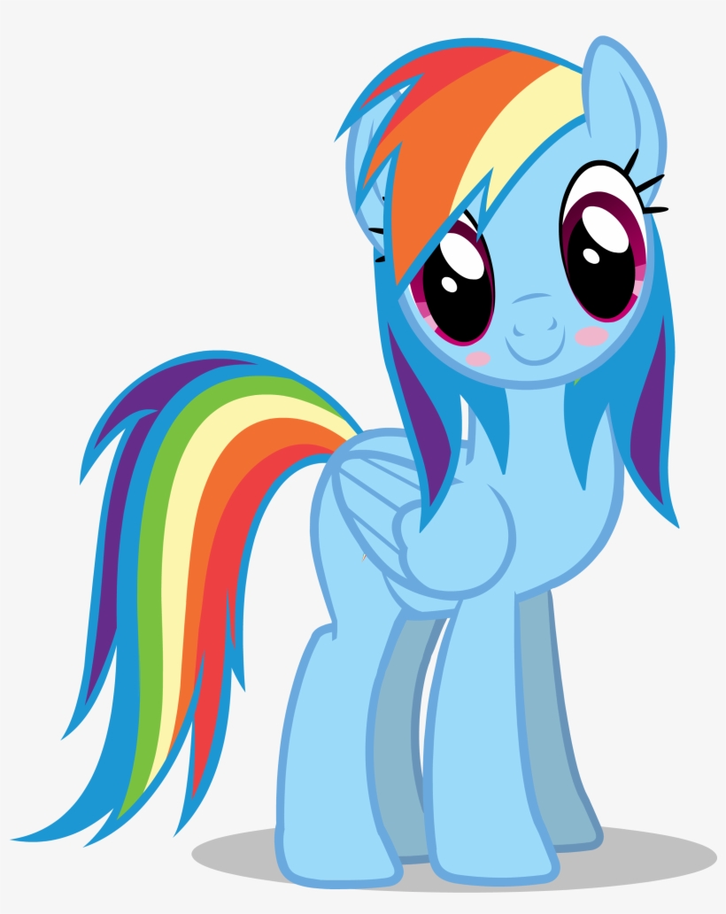 Rainbow Dash Blushing - Png My Little Pony Rainbow Dash, transparent png #9732710