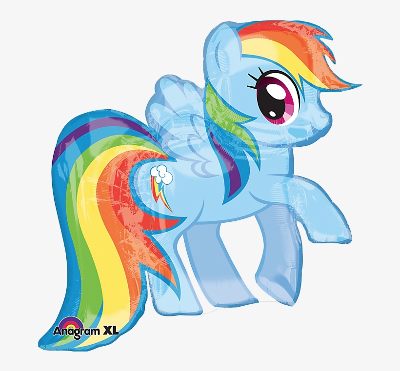 My Little Pony Rainbow Dash Foil Balloon - My Little Pony Rainbow Dash Balloon, transparent png #9732989